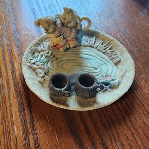 Miniature cat tea set